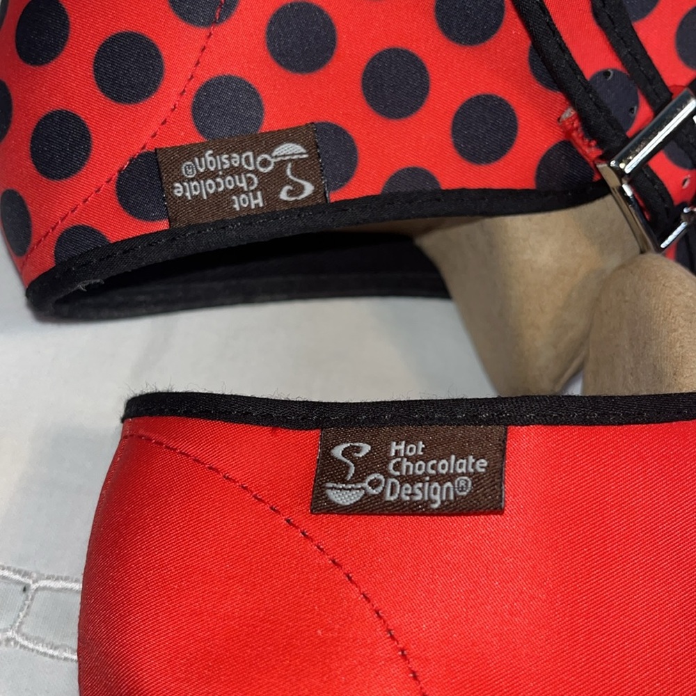 Red Mary Jane Flats with Ladybug Accent - Women Shoes Flats & Loafers - Picture 3 of 11
